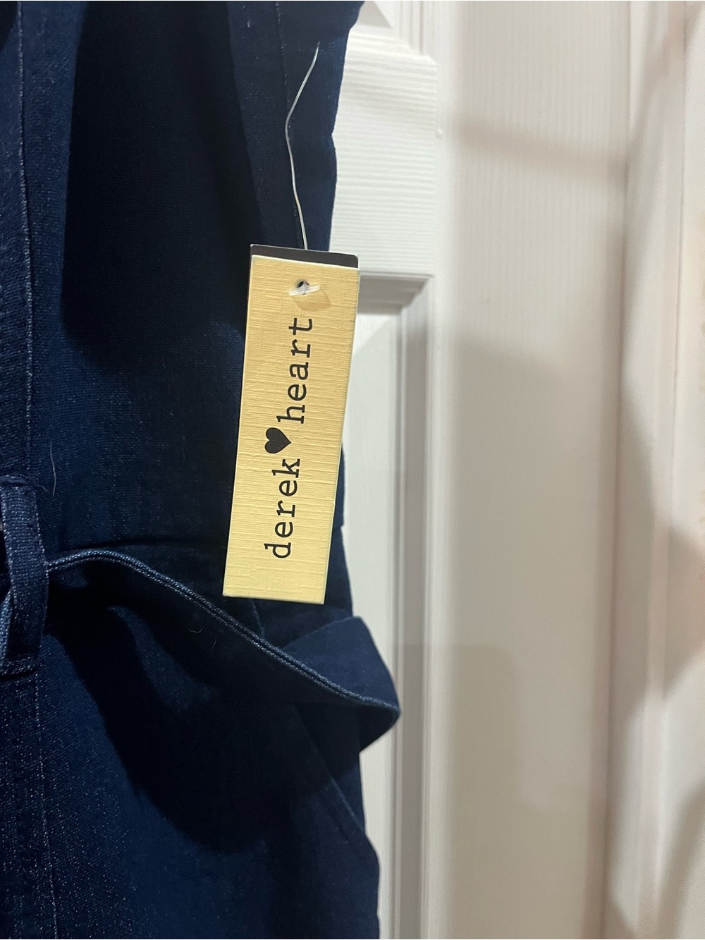 NWT Derek Heart Denim Cropped Wide Leg Jumpsuit - 1x - Picture 3 of 6